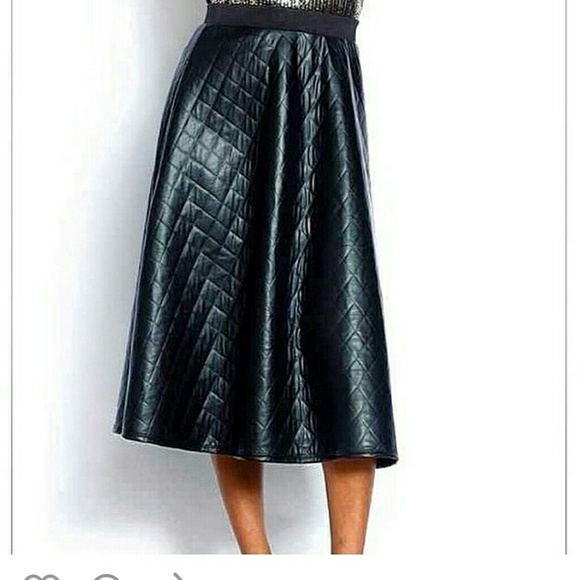 Faux leather skirt
