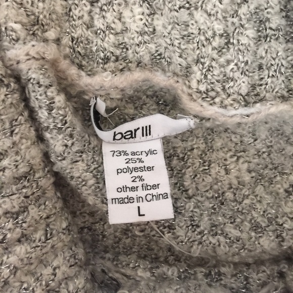 BAR III Silver Metallic Flecked Sweater Dress 💕 - Picture 3 of 5