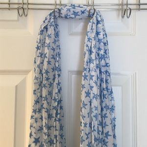 Starfish scarf with fringe.
