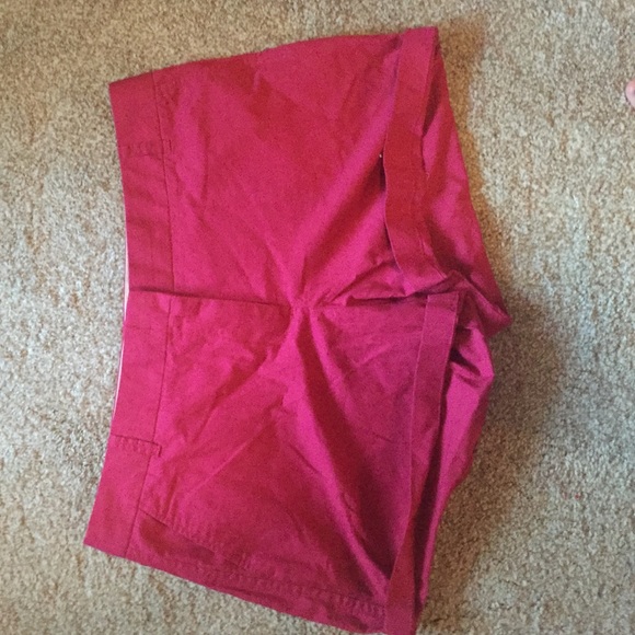Dark Pink J Crew Chino Shorts