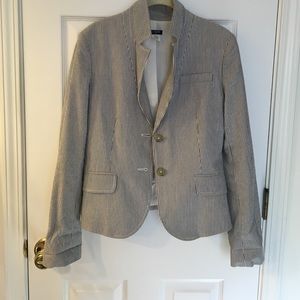 Jcrew factory blue and white seersucker blazer