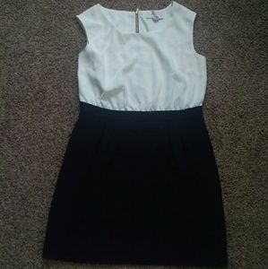Like new black and white Loft mini dress