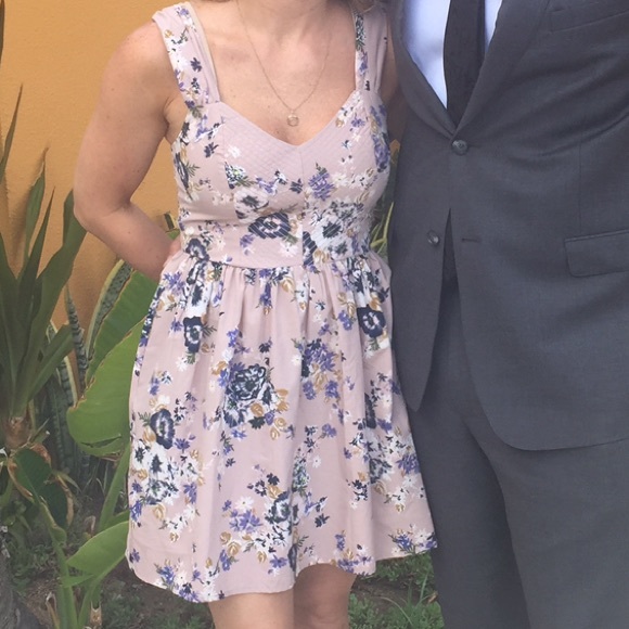 Bar III Pink Floral Mini Dress Sz X-Small