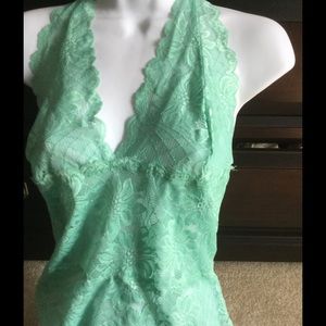 Halter lace camisole or top.