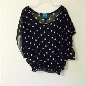 Sheer polka Dot Blouse!