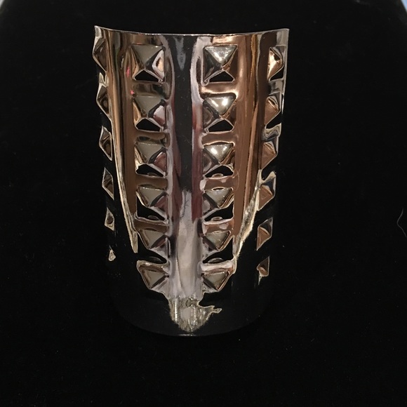 Silver stud metal cuff