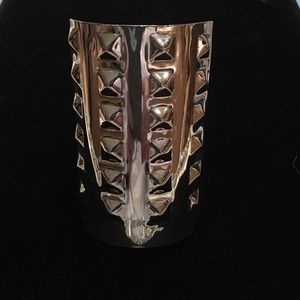 Silver stud metal cuff