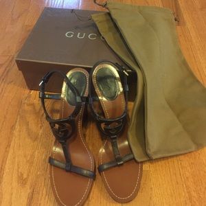 Authentic Gucci Wedge Sandals!