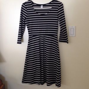Old Navy black and white striped dress