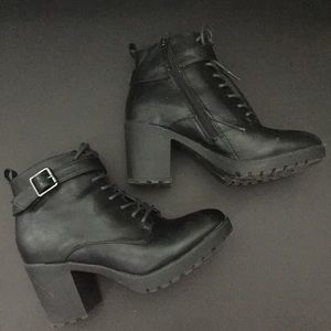 Madden Girl Heeled Combat Boots