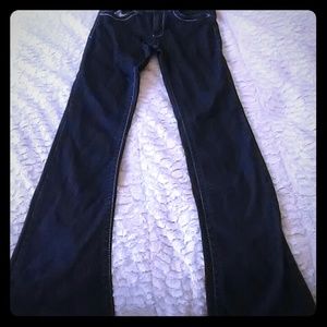 Flare blue jeans