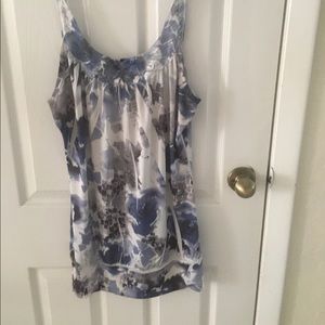 Lacy blue white tank