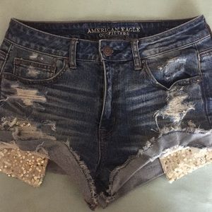 American Eagle Sparkle Shorts
