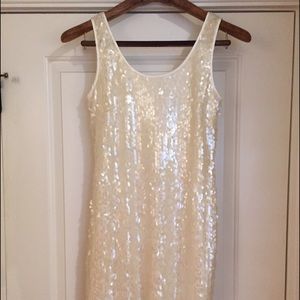 NWT Pea in the Pod Maternity Sequin Dress (Ivory)
