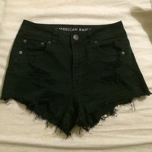 AE High Waisted Black Shorts