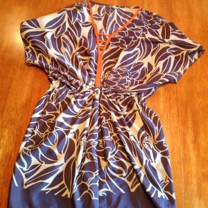 Anthropology Silk tunic with beading