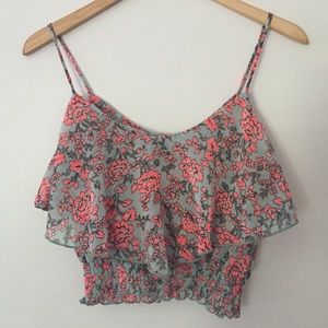 Floral print crop top