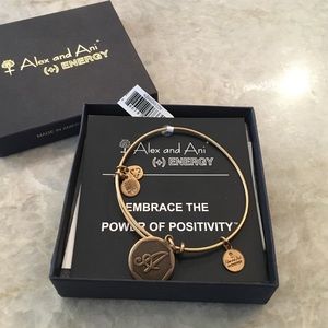 Alex and Ani gold "A" bangle