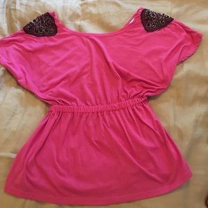 Hot pink bbsp top
