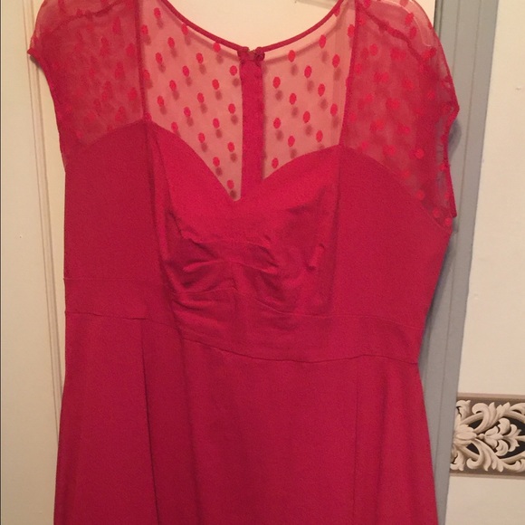 Red plus size Pin up dress