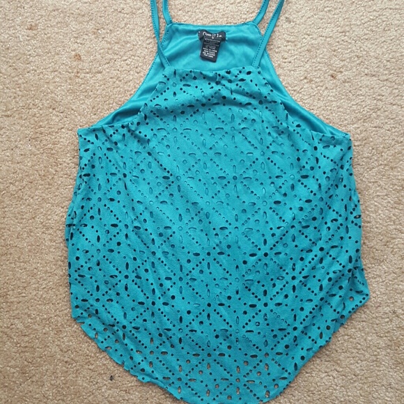 VERY soft teal crop/tank