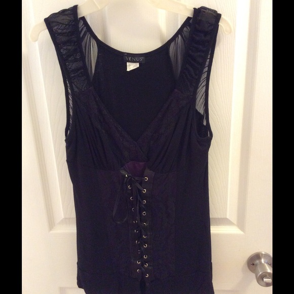 Black/Purple corset top