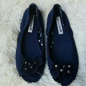 Navy blue flats
