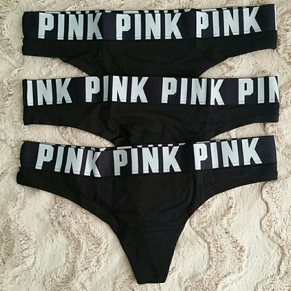 Victoria Secret PINK Low Rise Thong (3 pair)