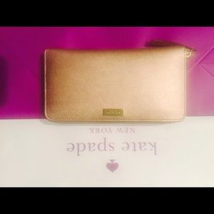 Kate Spade Gold Rose Wallet