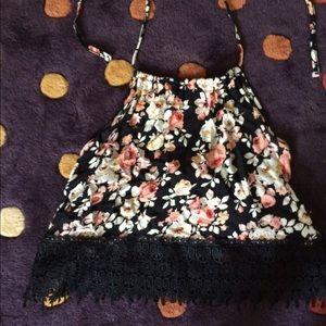 Floral halter top