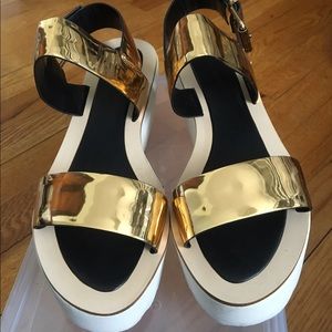 Zara Gold and awhile Sandals