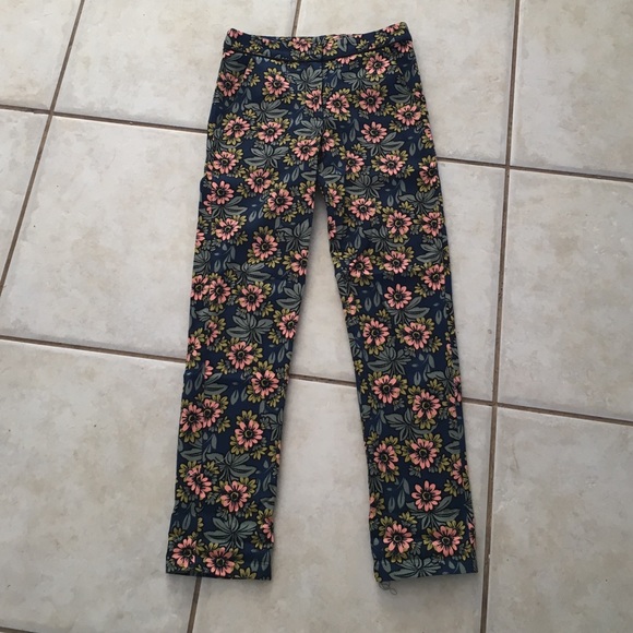 TOPSHOP floral cigarette trousers