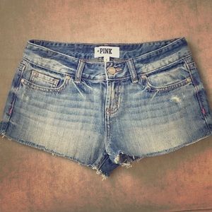 Victoria's Secret Pink Denim Cut Off Shorts