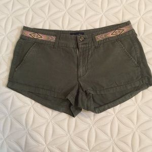 American eagle shorts, green with Aztec details