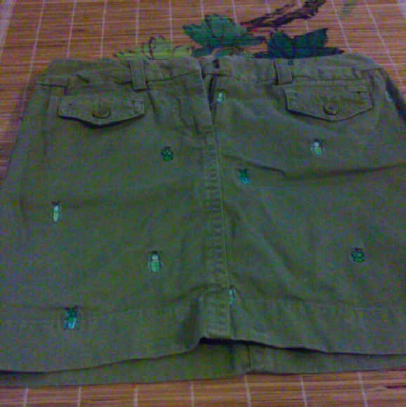 J, Crew skirt - beetle imprint