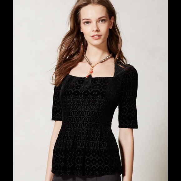 Anthropologie Meadow Rue Continental Peplum Top