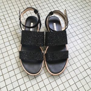 Zara black sandals size 39