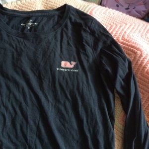Classic Vineyard Vines long sleeve tee in navy