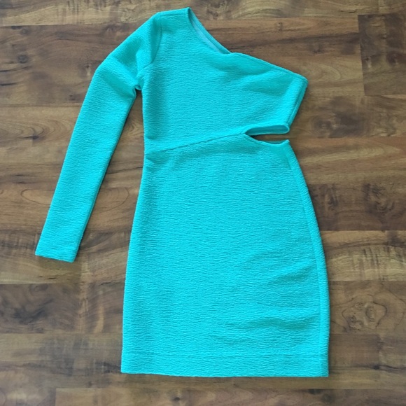 BCBGeneration green one shoulder dress
