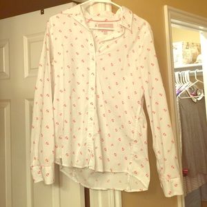 Button down anchor print shirt.