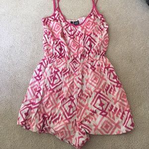 Ultra Flirt pink patterned romper