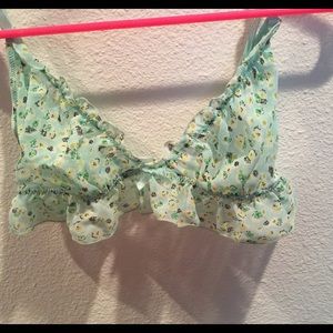 Super cute blue floral bralette from forever21