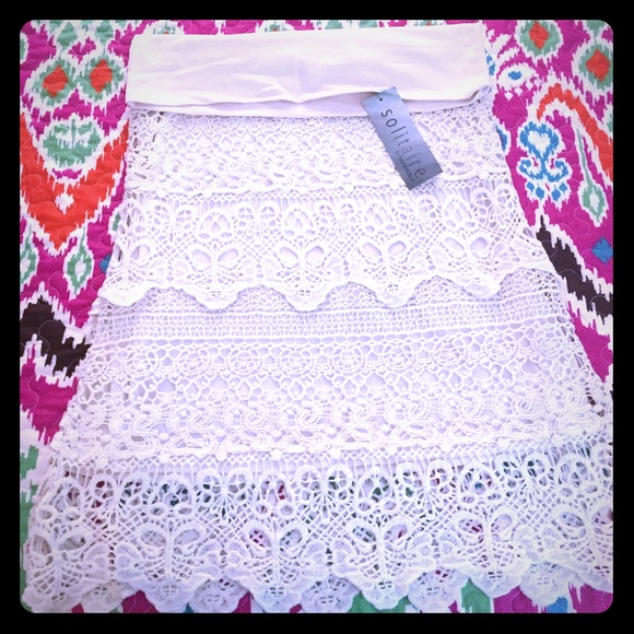 Laced pencil skirt