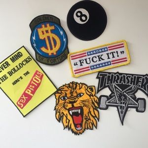 Patches: Sex Pistols/ 8all/$Sign/ HUF/Thrasher