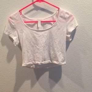 White crop top