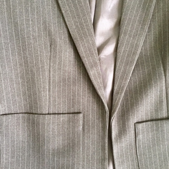 NWT Topshop Oversized Grey Pinstripe Blazer - Picture 6 of 6