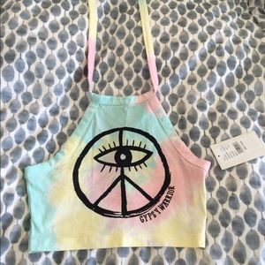Gypsy warrior tie dye crop top
