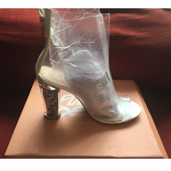 Public Desire Shoes - Perspex heel booted
