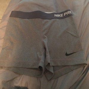 Grey Nike pro shorts