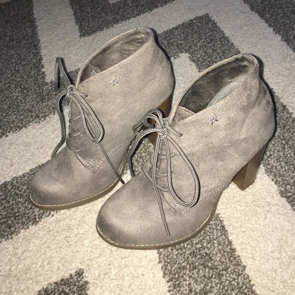 Grey suede booties - SALE ends after tmrw!!!